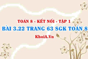 Bài 3.22 trang 63 SGK Toán 8 tập 1 Kết nối tri thức